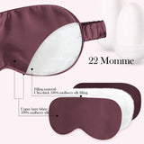 Masque Silk Dream bleu en soie Mulberry, confort respirant.