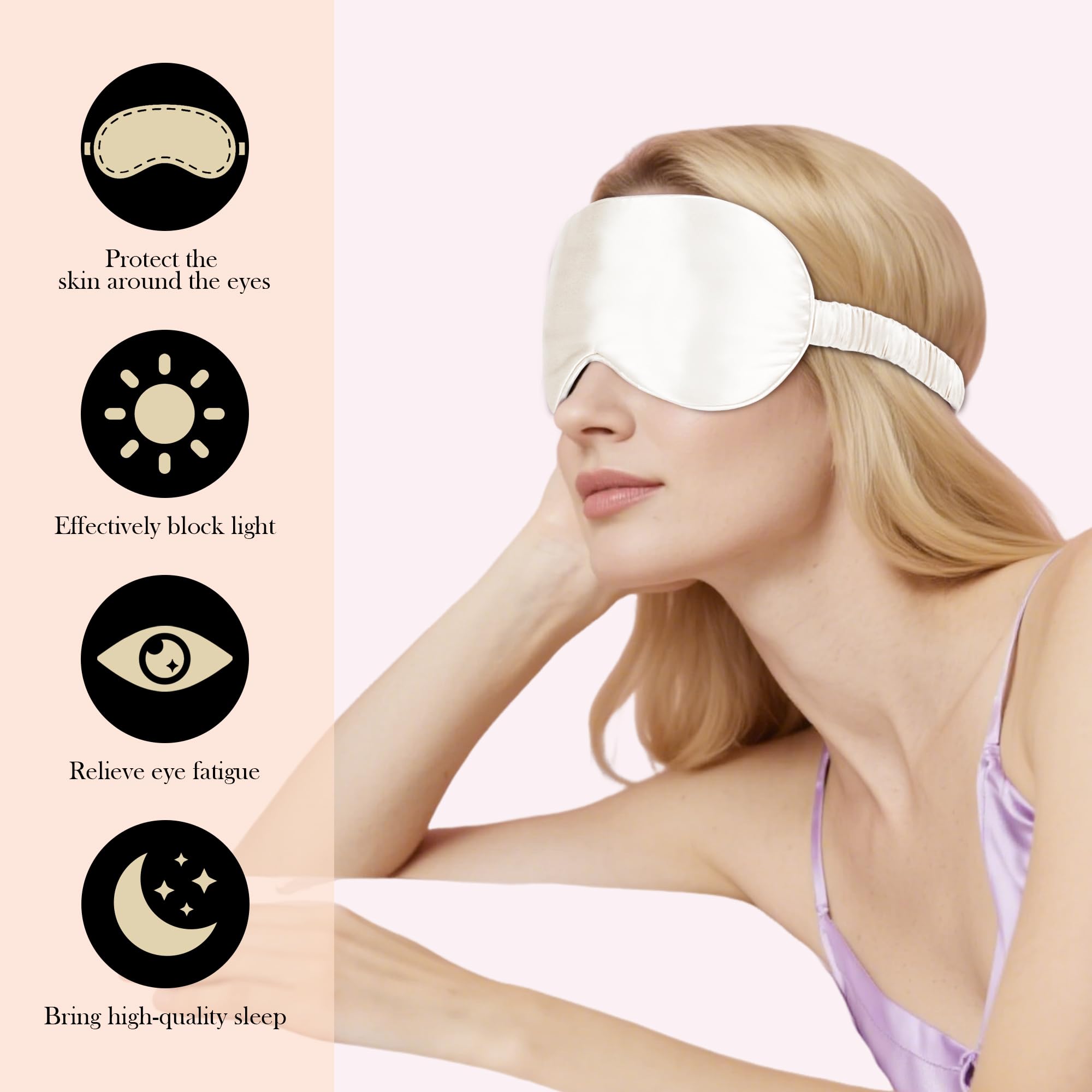 Silk Dream - masque-sommeil bloque-lumière pour un sommeil profond.
