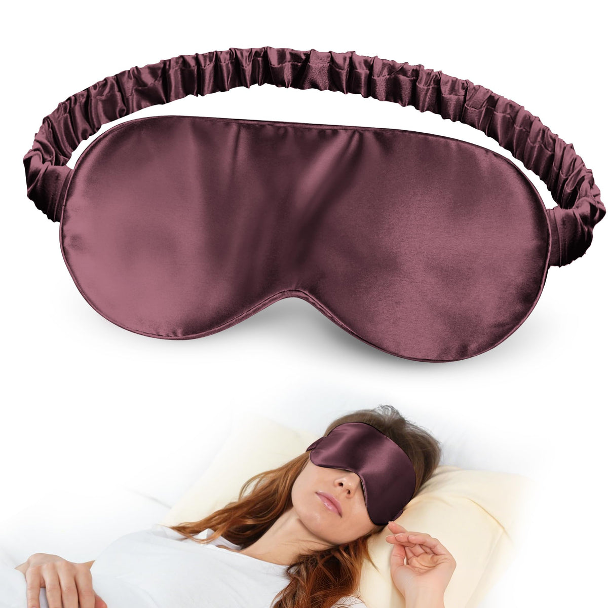 Masque Silk Dream noir en soie Mulberry, douceur et repos.