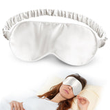 Silk Dream - masque-sommeil en soie Mulberry 100% sur fond blanc, douceur cutanée.