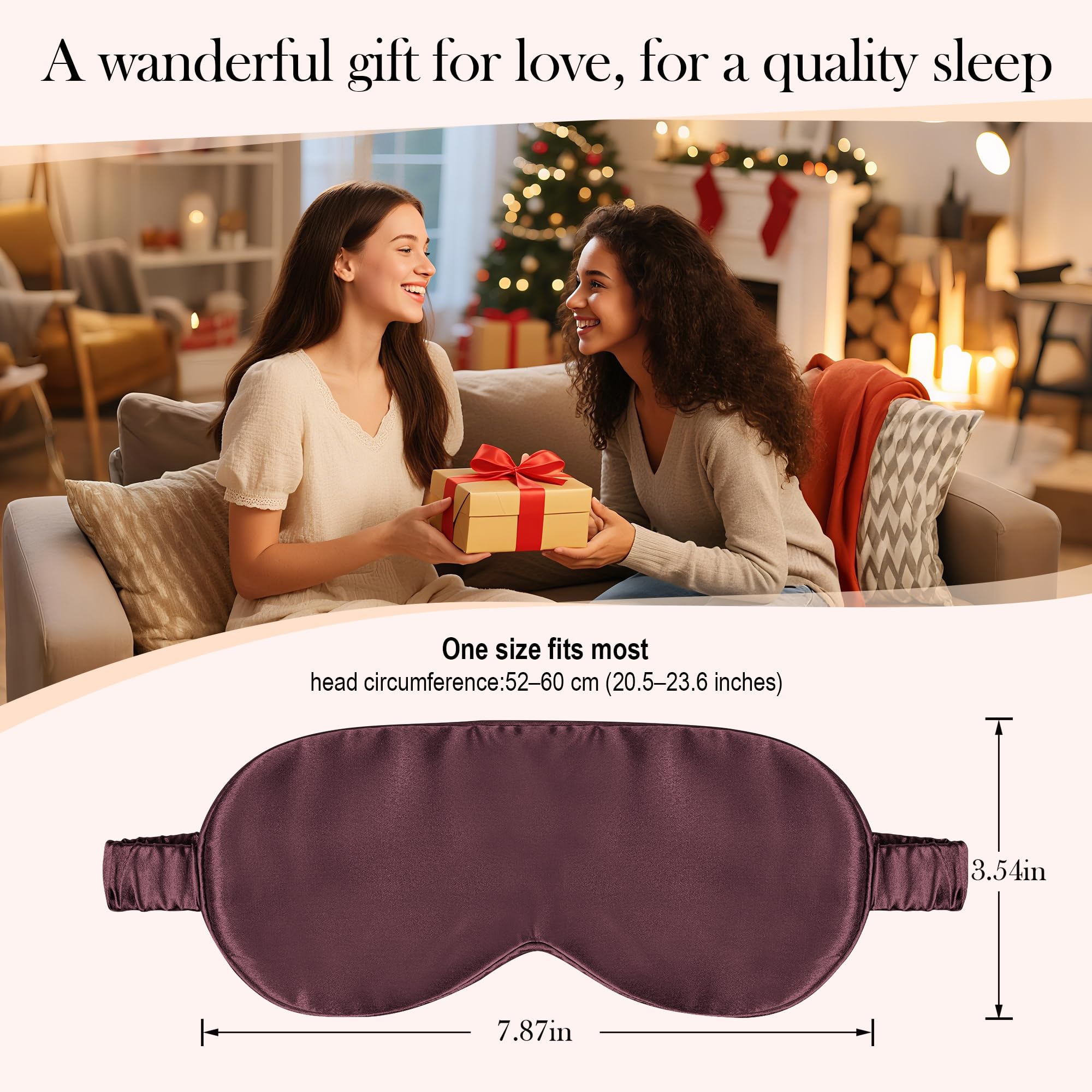 Masque Silk Dream voyage en soie Mulberry, compagnon pratique en déplacement.