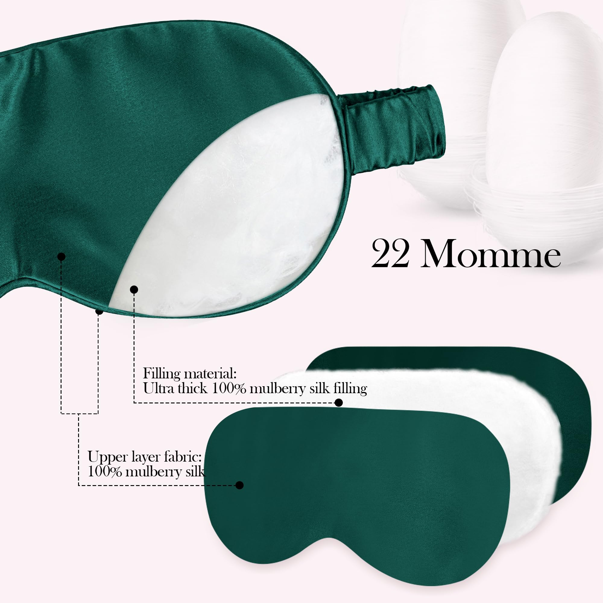 SilkDream Masque Yeux drapage soyeux sur le visage