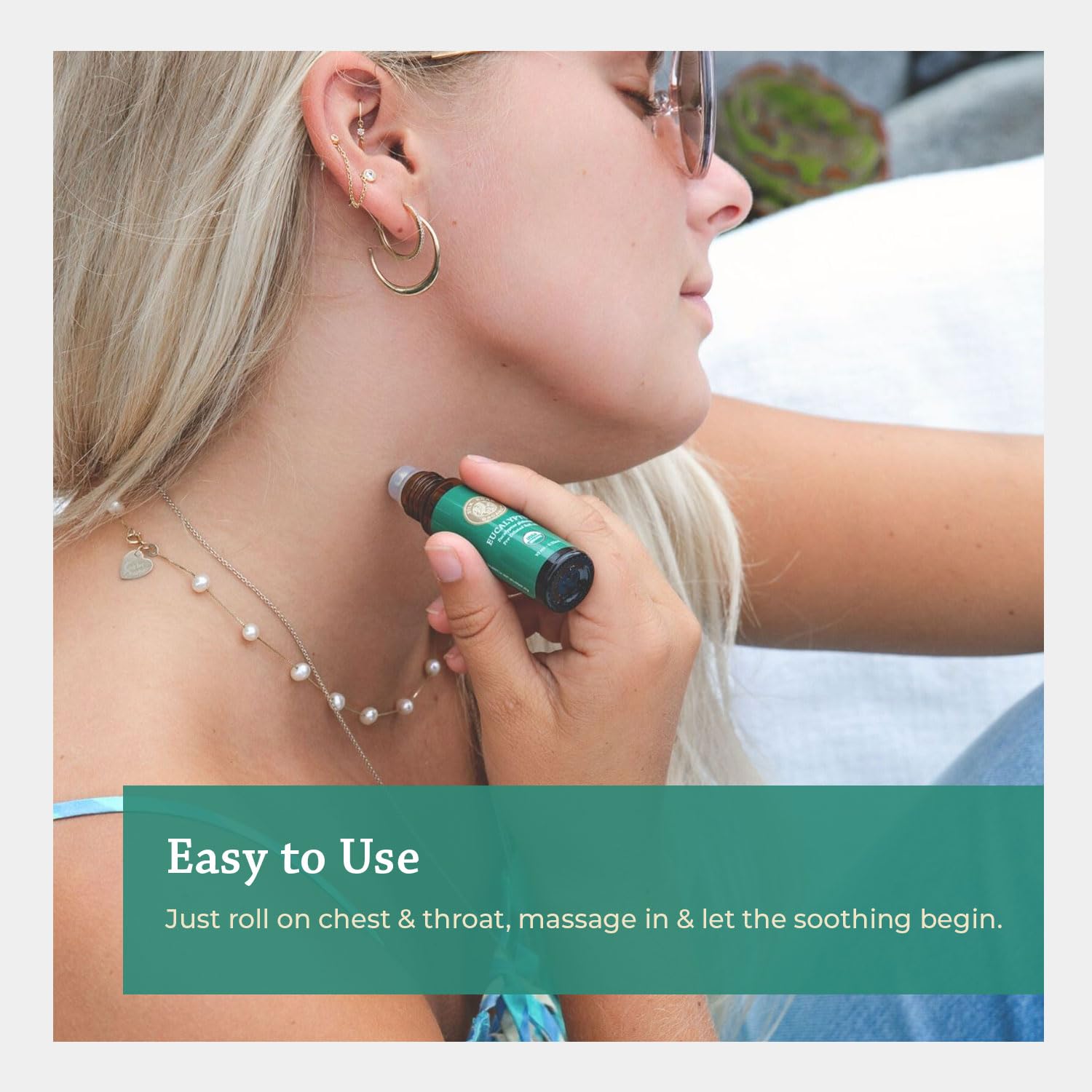Format voyage compact Silk Road Organic Eucalyptus Roll-On pour déplacements.