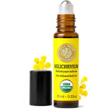 Silk Road Organic Roll-On Hélichryse Italicum, soin ciblé pour peau mature et fraîche.