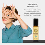 Roll-On yeux Silk Road Organic, application ciblée pour lisser les ridules et éclairer le regard