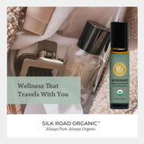 Silk Road Organic soin-cheveux-rouleau romarin-jojoba pour brillance.