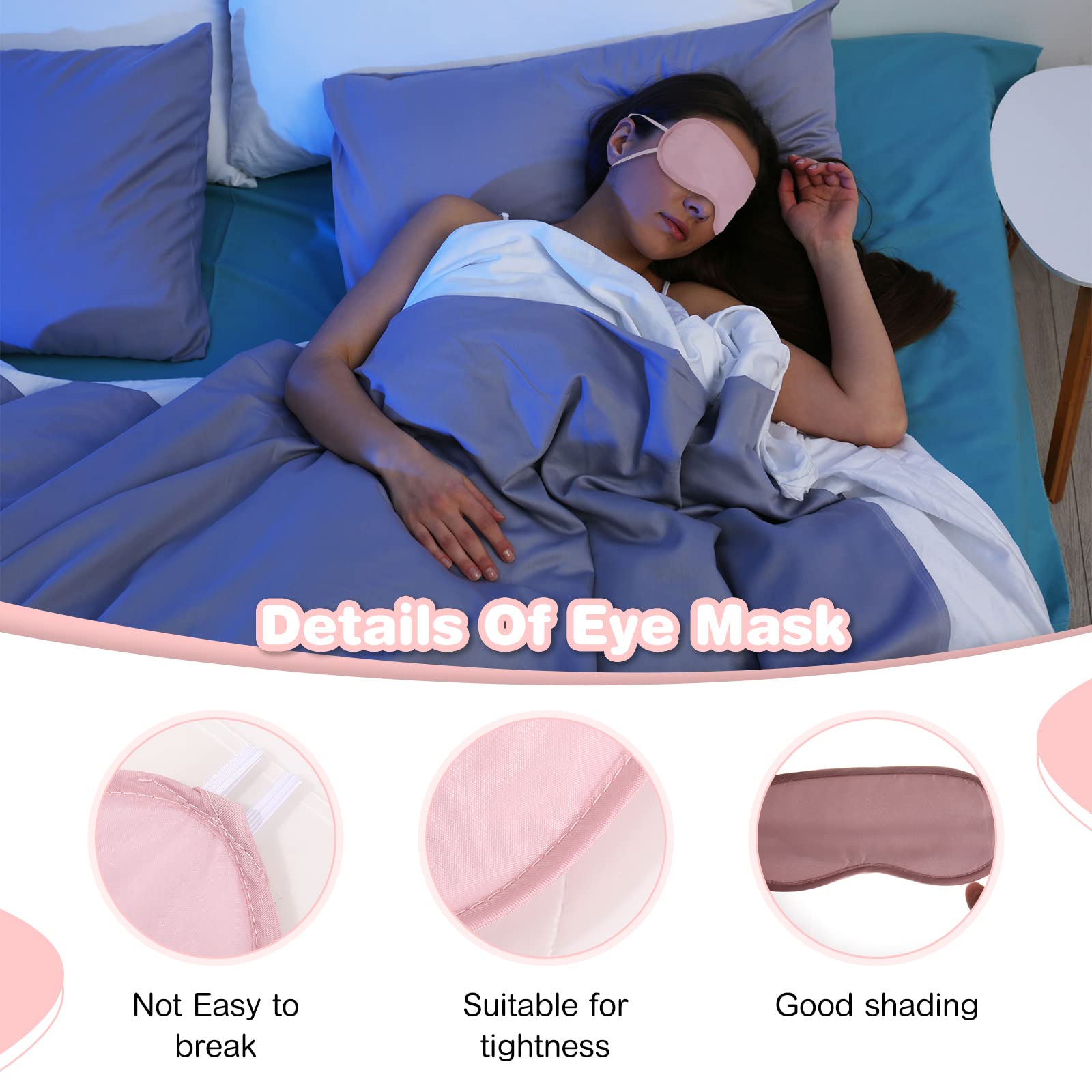 Silkfly masque yeux Douceur; polyester doux pour un port agréable.