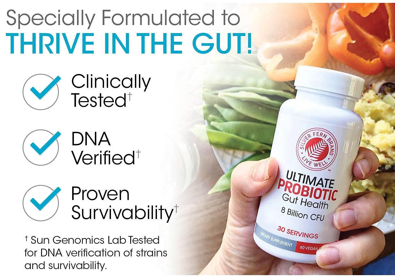 Silver Fern Capsules Probiotiques digestions calme et équilibre