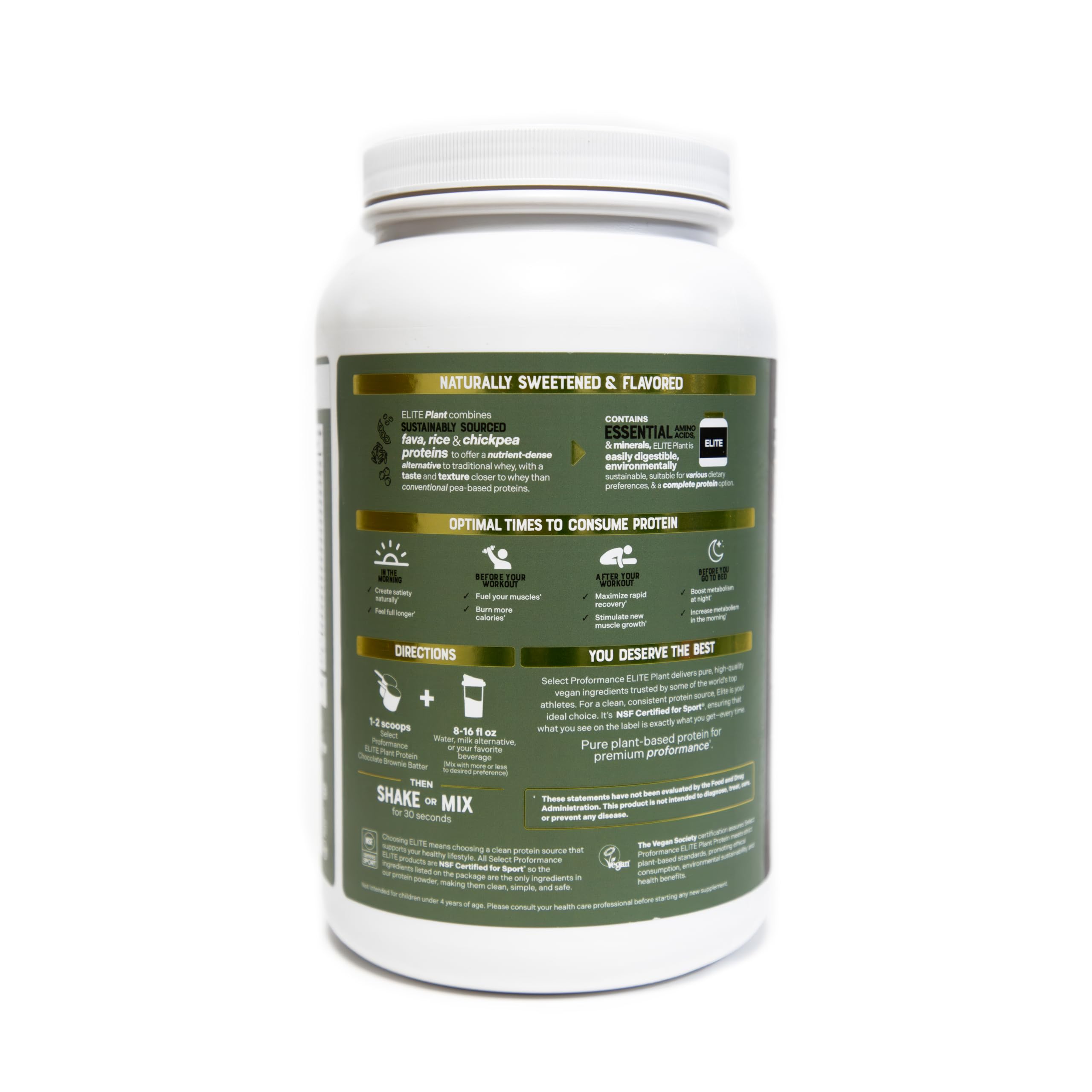 Select Proformance Elite - poudre chocolat brownie, texture gourmande et veloutée sans lactose.