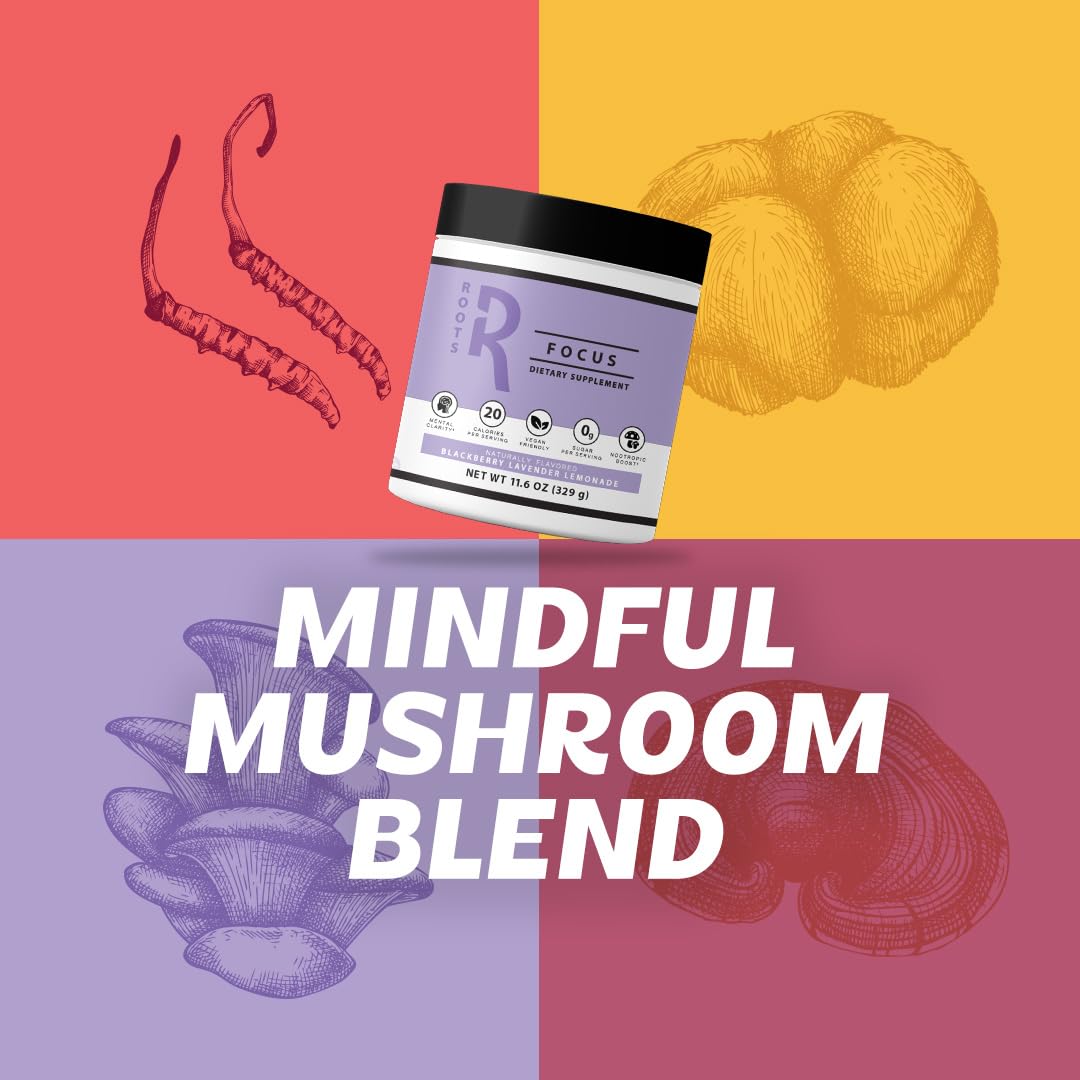 Reishi dans Roots Focus pour l’équilibre et le calme.