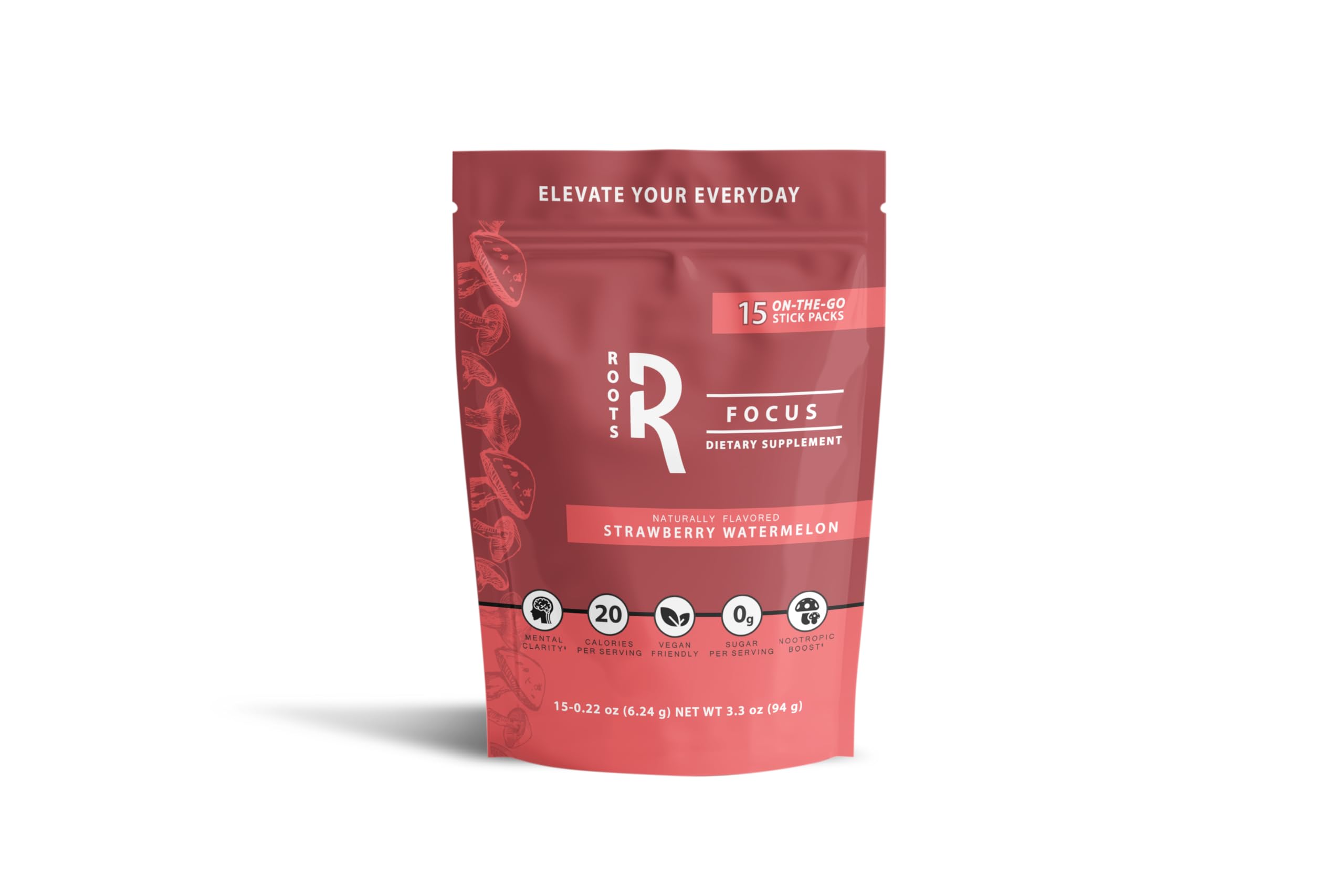 Sachets portables Silver Star Roots Focus pour énergie pratique toute la journée.