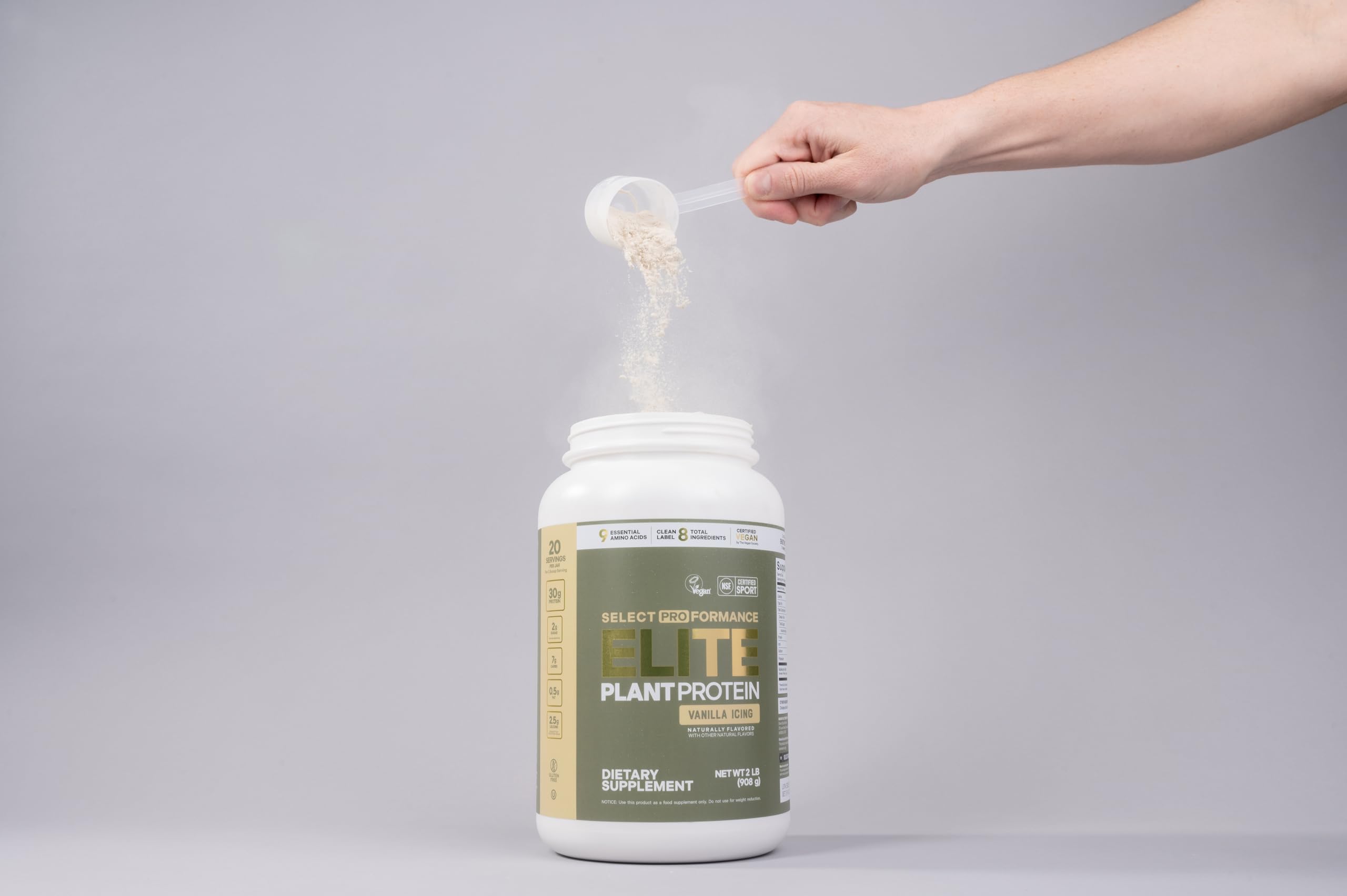 Silver Star Select Proformance Elite poudre vanille – mélange facile avec eau ou lait végétal.