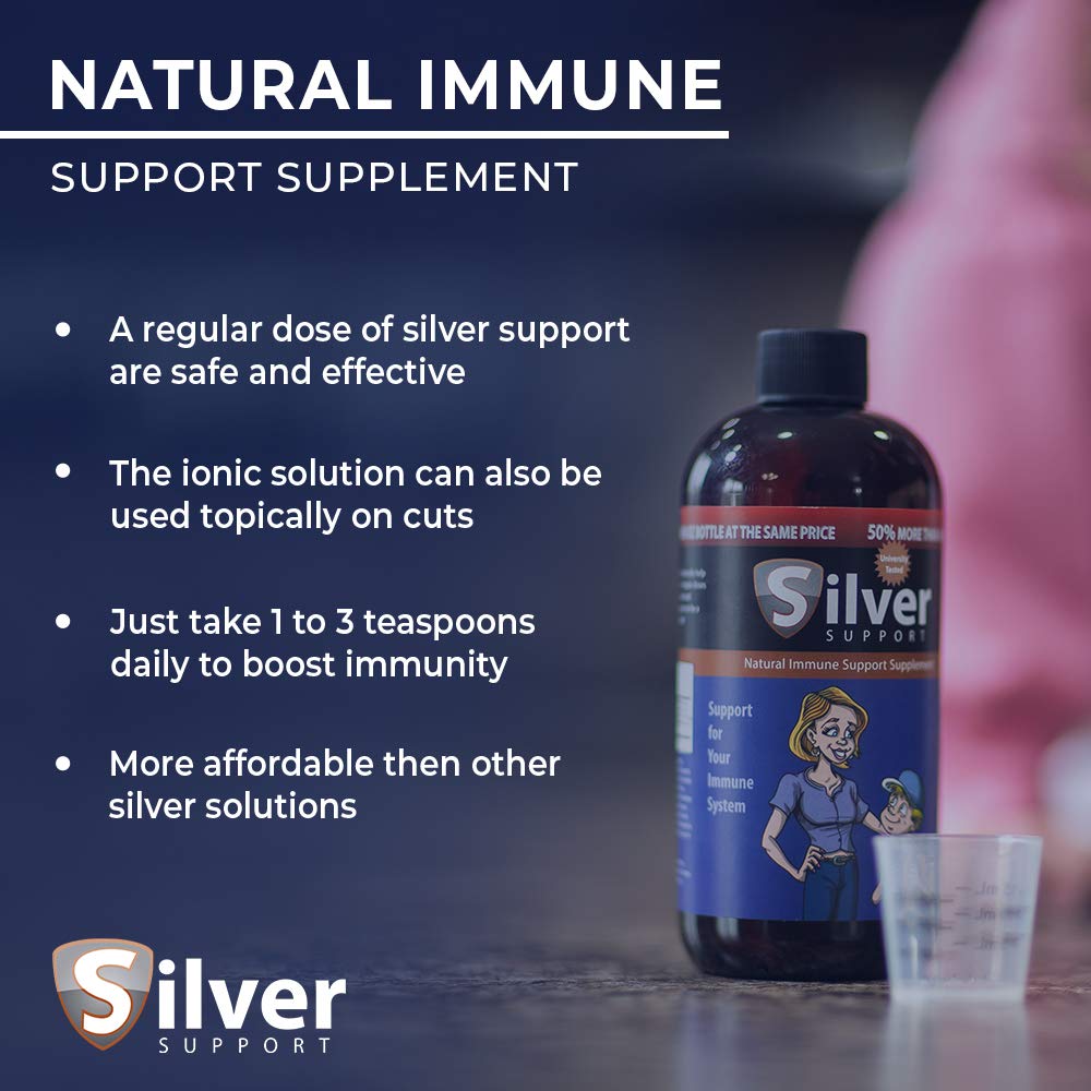 Silver Support usage quotidien pour immunité chez tous les âges et animaux.