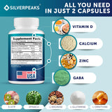 Ingrédients clés calcium et vitamine D dans SILVERPEAKS favorisant l'absorption et la solidité osseuse.