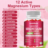 Gomme magnésium liposomal Simhould, représentation des 12 formes