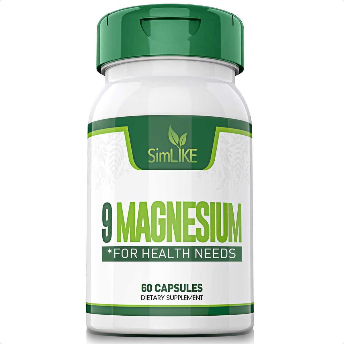 Simlike Magnésium 9 Formes – flacon visible, absorption potentielle pour l'énergie quotidienne