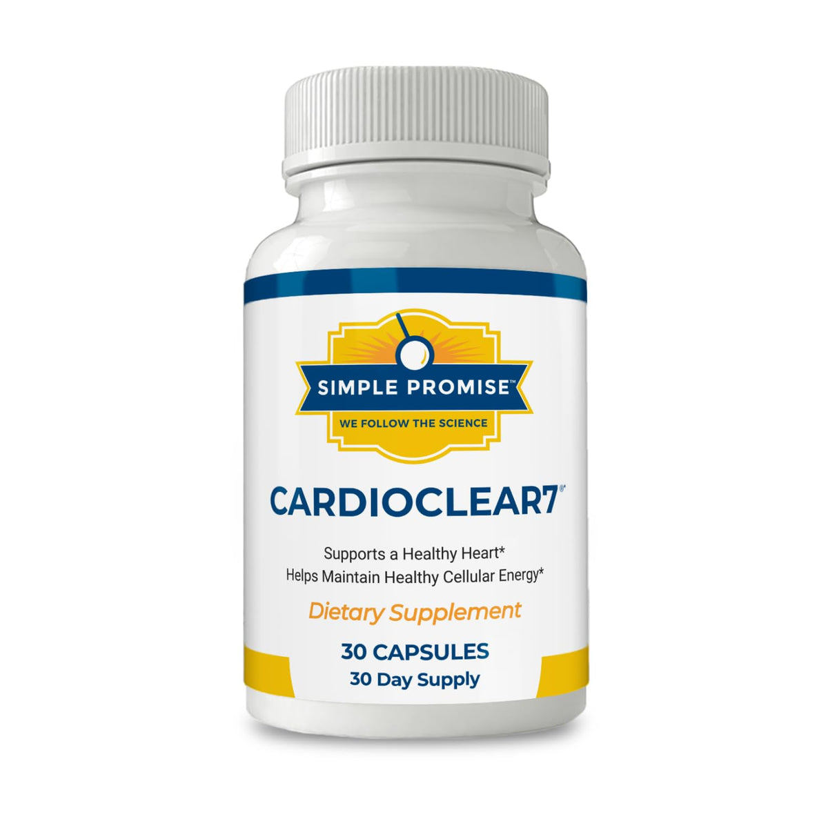 CardioClear7 Simple Promise: bouteille coQ10-PQQ-Shilajit, énergie et circulation potentielles.