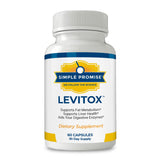 Levitox Simple Promise, bouteille visible, potentiel soutien du foie et du métabolisme.