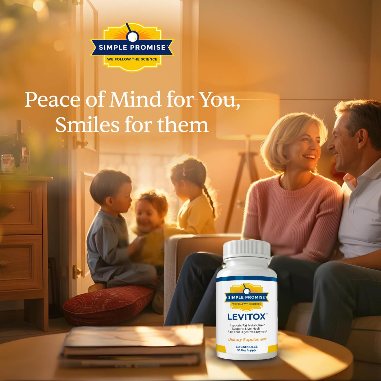 Emballage Levitox Simple Promise, sécurité et pureté au rendez‑vous.