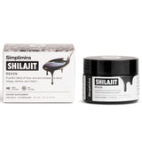 Emballage Simplimins Shilajit, pureté vérifiée et sans additifs.