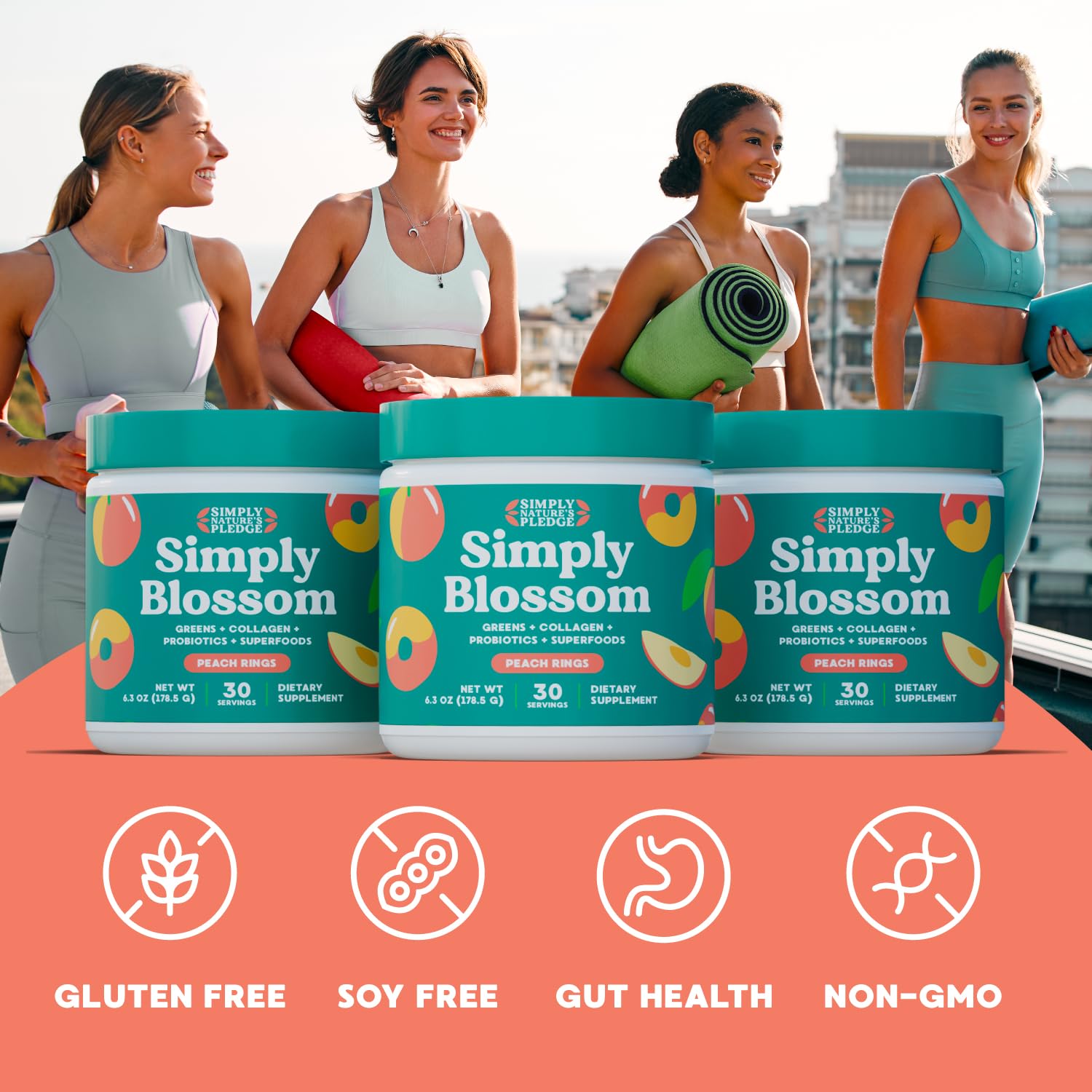 Simply Blossom Collagène Protéines: soutien beauté et nutrition.