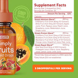 Étiquette produit Simply Nature's Pledge fruits et légumes, informations claires et transparence.
