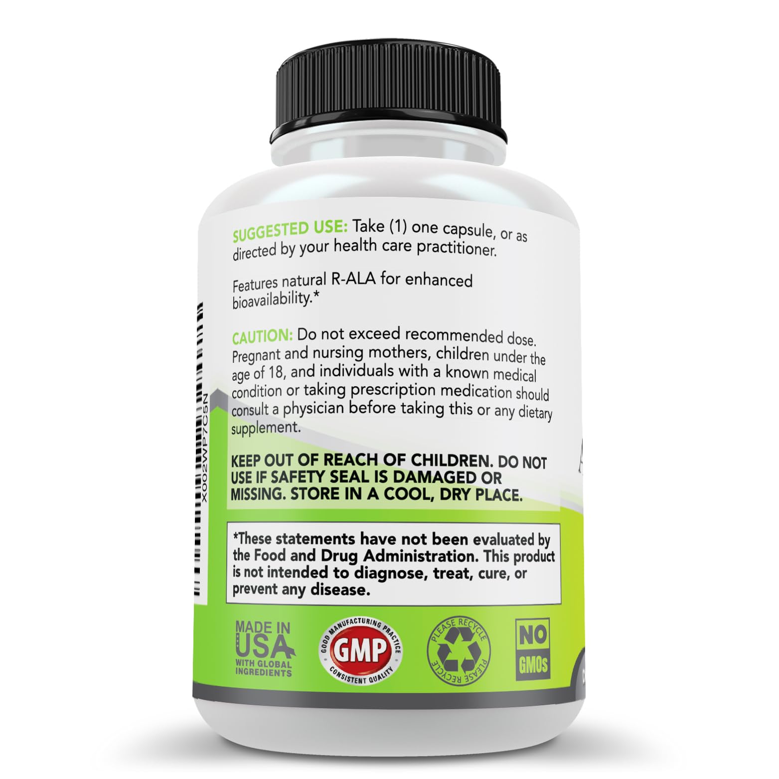 Simply Natures Pure acide alpha-lipoïque 600mg, emballage pratique pour le quotidien.