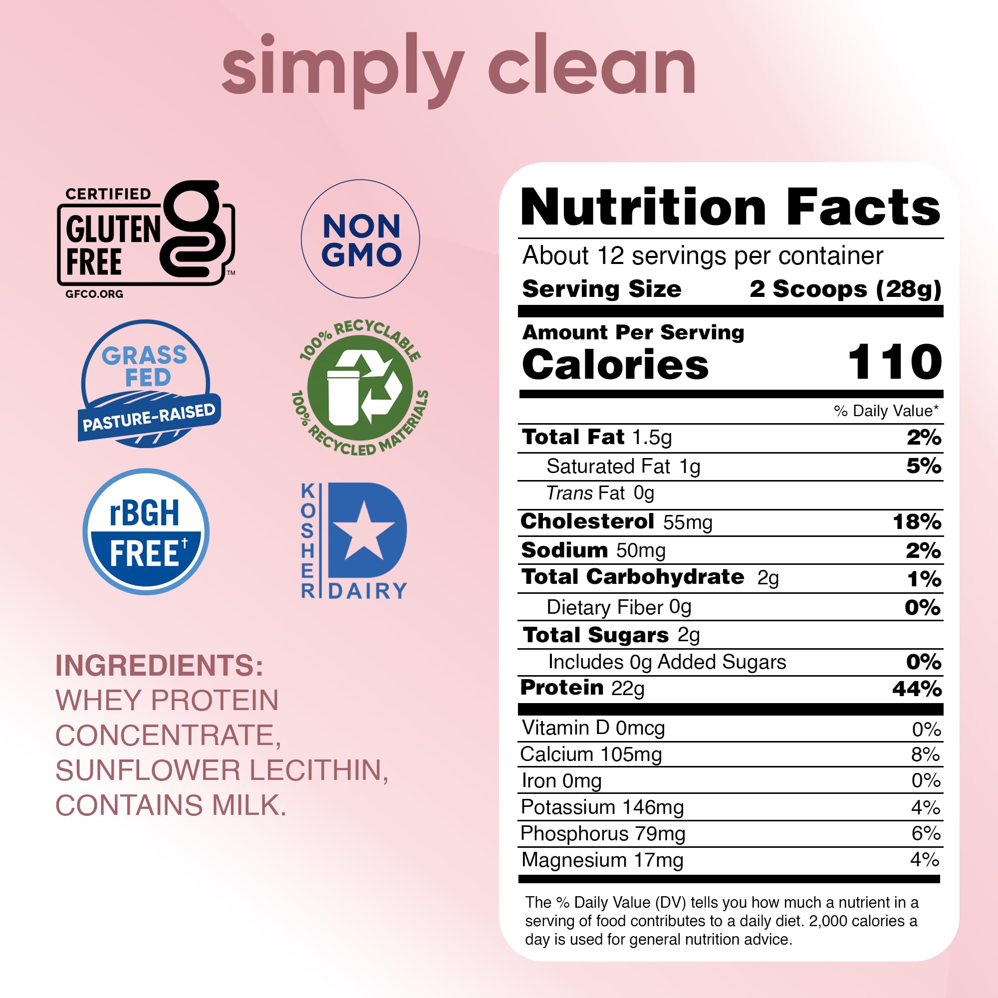Étiquette nutritionnelle Simply Tera's: informations claires pour choisir.