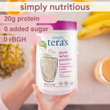 Simply Teras poudre protéine lactoserum sans arômes pour recettes neutres.