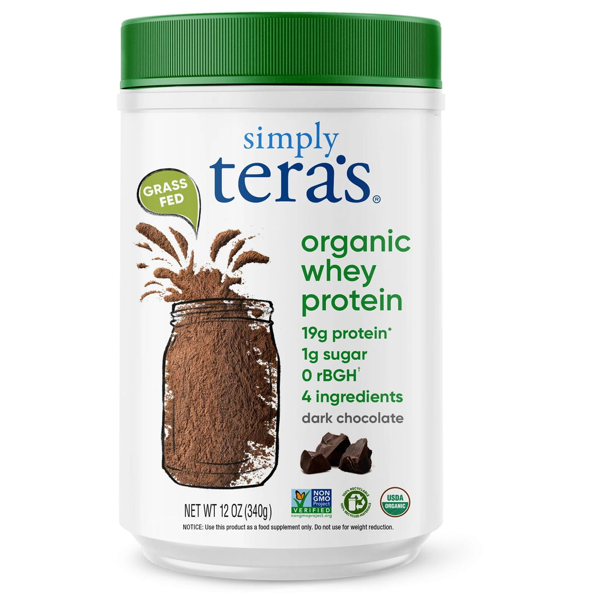 Emballage Simply tera's protéine whey, facile à repérer dans votre routine quotidienne.