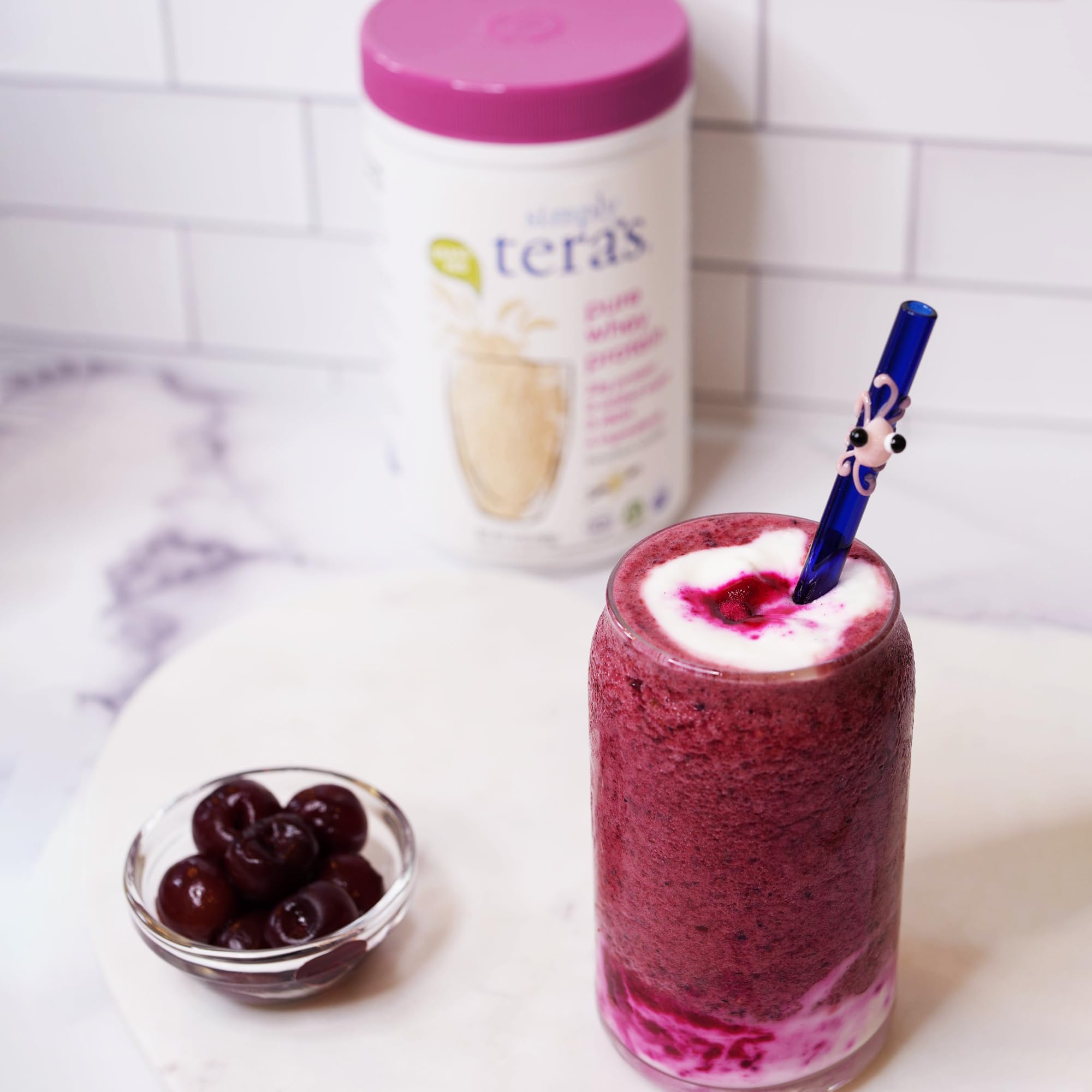 simply-teras protéine vanille, bouteille pratique pour des boissons rapides.