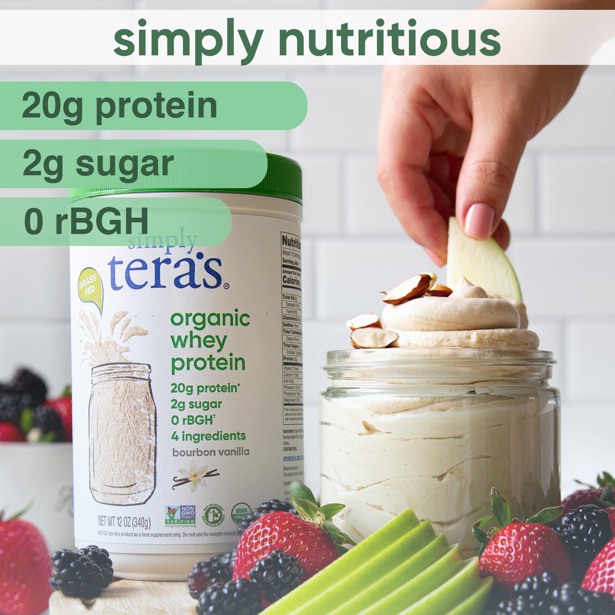 simply tera's poudre sans édulcorants artificiels avec stevia biologique