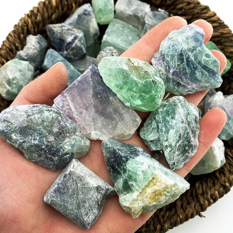 Simurg fluorite brute arc-en-ciel, pièces cabochon parfaites pour tailler.