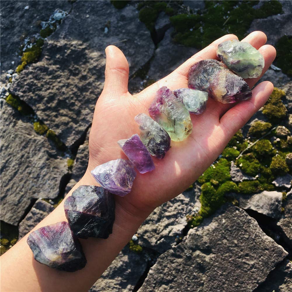 Simurg fluorite brute arc-en-ciel, parfaites pour taillage et polissage.