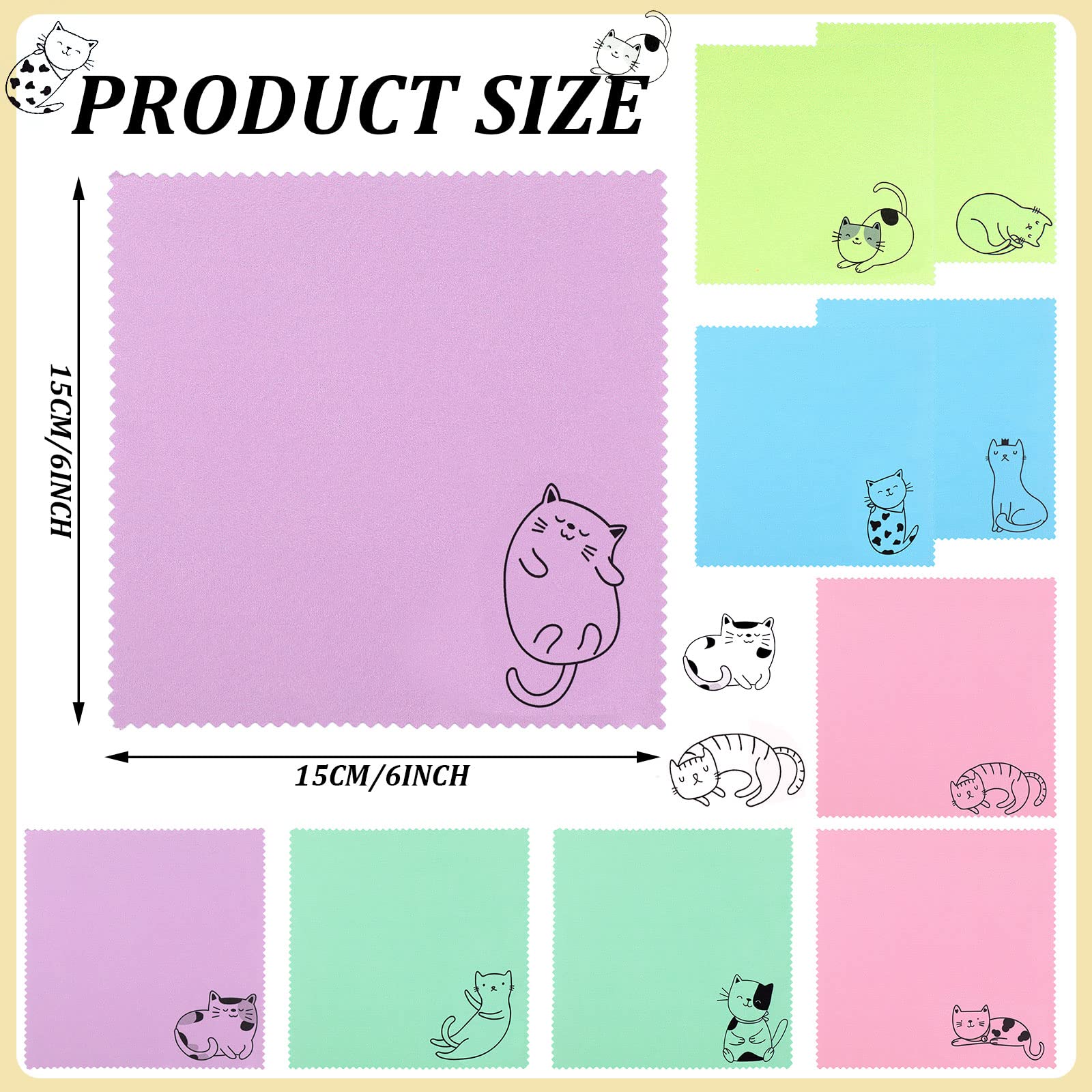 Lingettes Sinmoe microfibre lentilles camera chat pour poussières en douceur