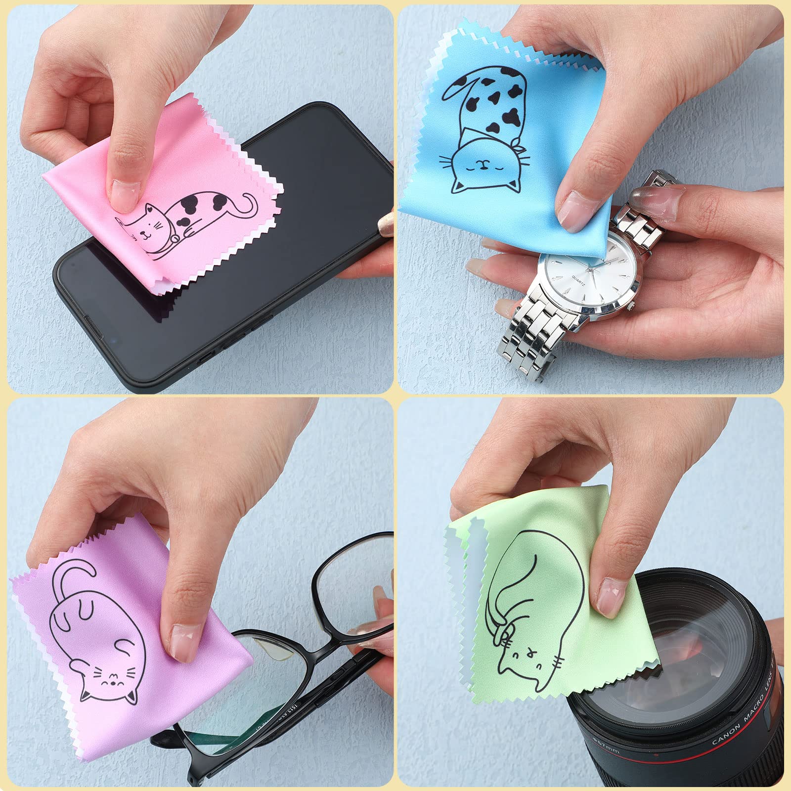 Lingettes Sinmoe microfibre televiseur chat, surfaces propres et brillantes