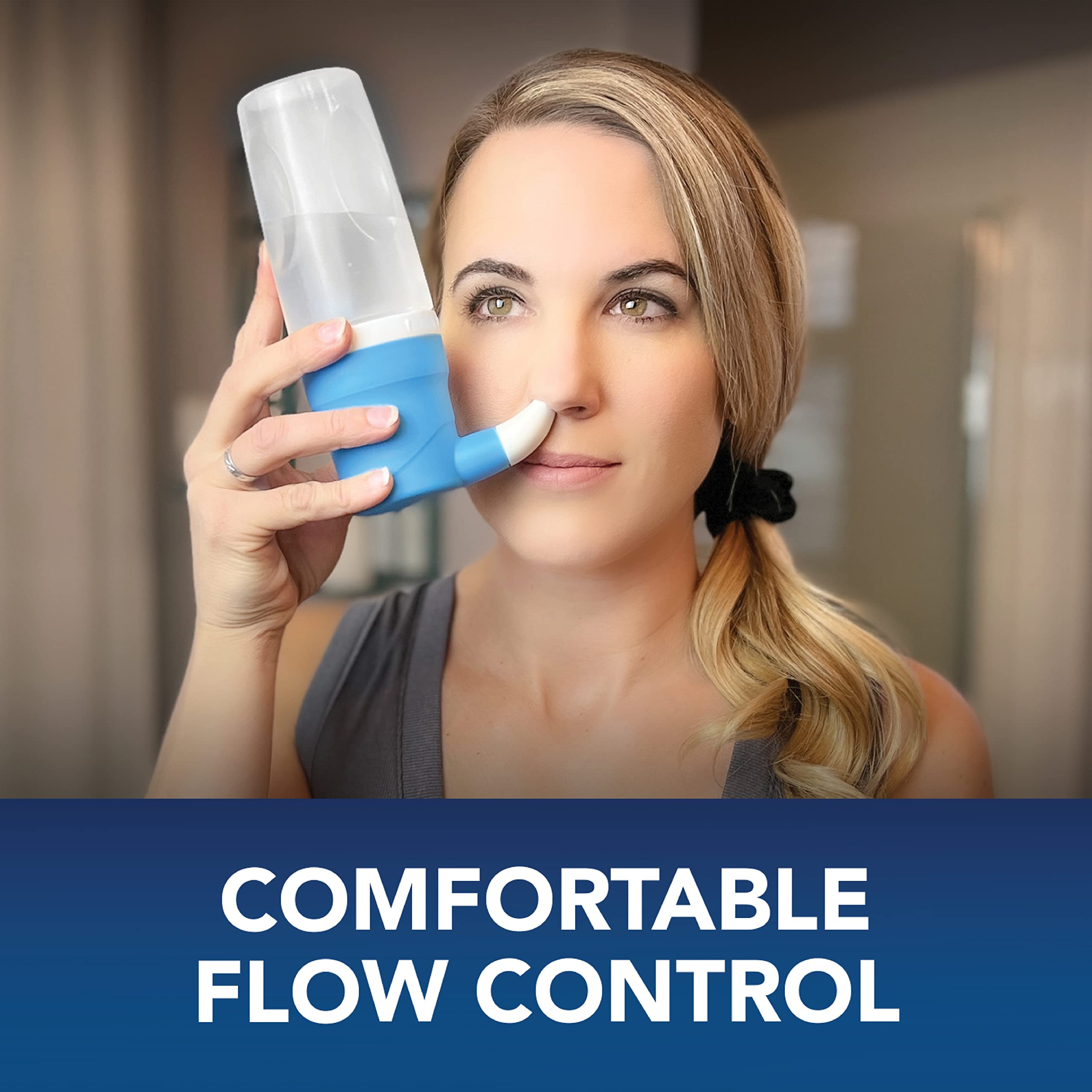 Filtre micro et anti-retour de SinuCleanse assure un flux sûr.