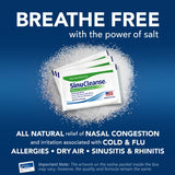 Sachets salins naturels pré-mélangés pour rinage nasal simple
