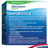 SinuCleanse Vapor Stick fabriqué aux États‑Unis pour qualité et sécurité.