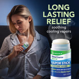 SinuCleanse Vapor Stick mélange menthol et eucalyptus pour une sensation rafraîchissante.