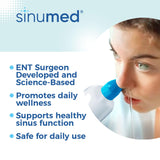 SinuMed Recharges saline, maintien du rinçage régulier.