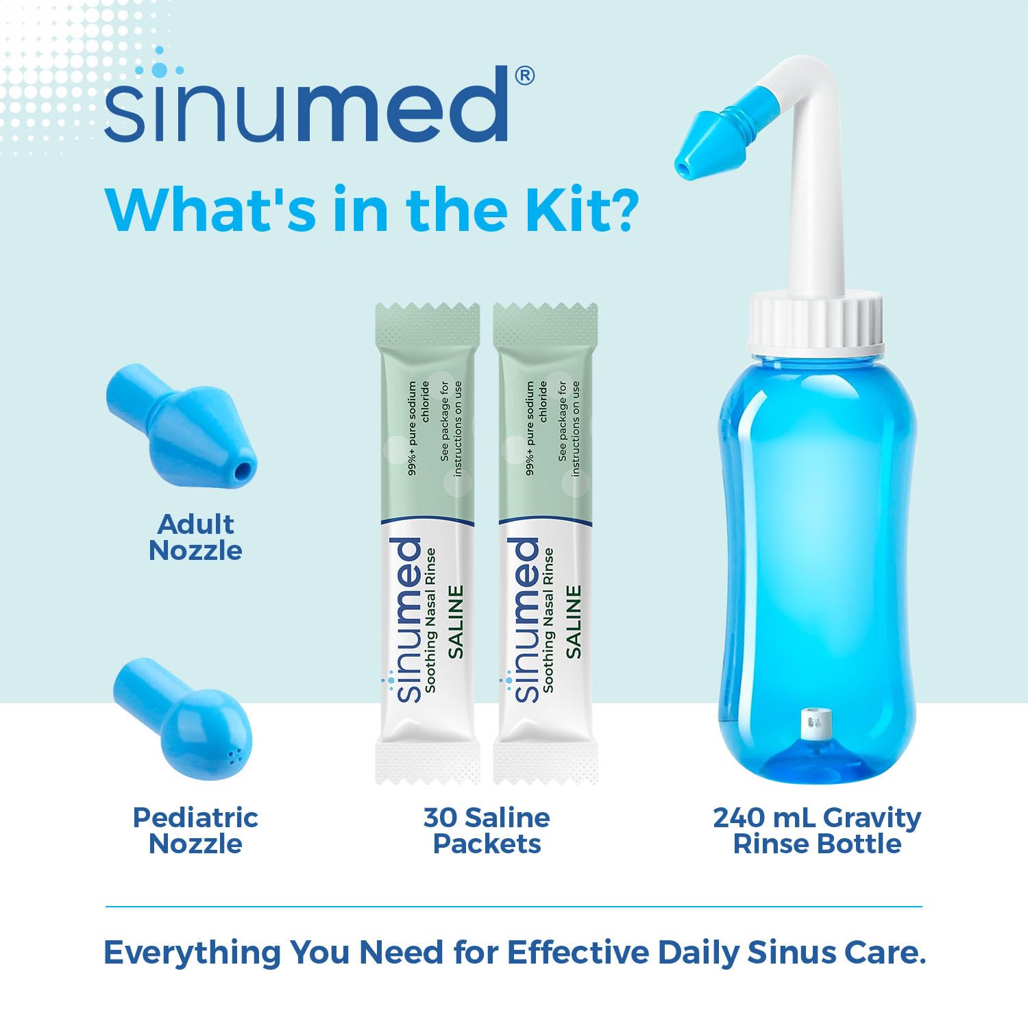 Embout pédiatrique inclus pour SinuMed Sinus Rinse.