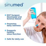 SinuMed solution non irritante, formulée pour une expérience agréable