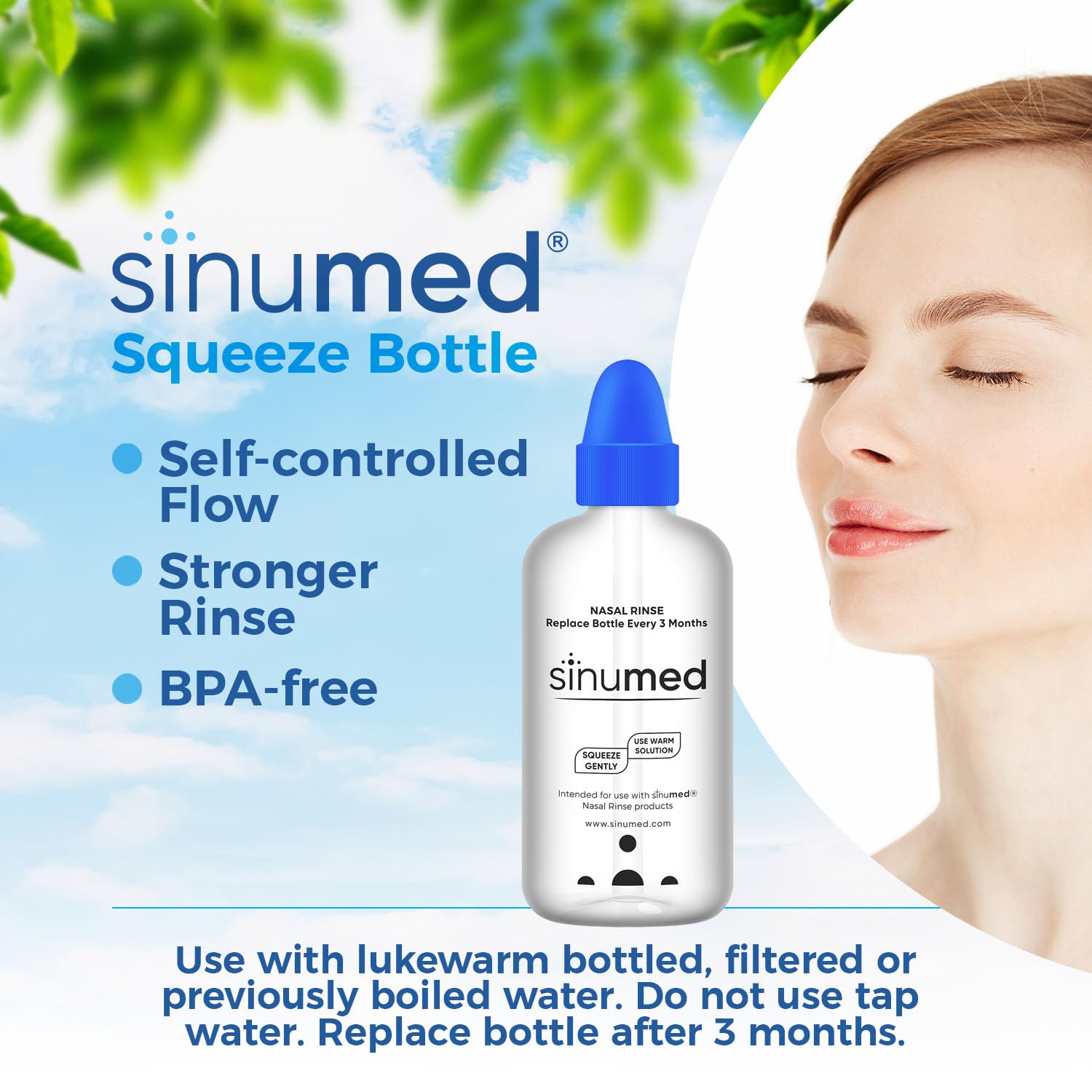 Étapes d’utilisation du rinçage nasal SinuMed