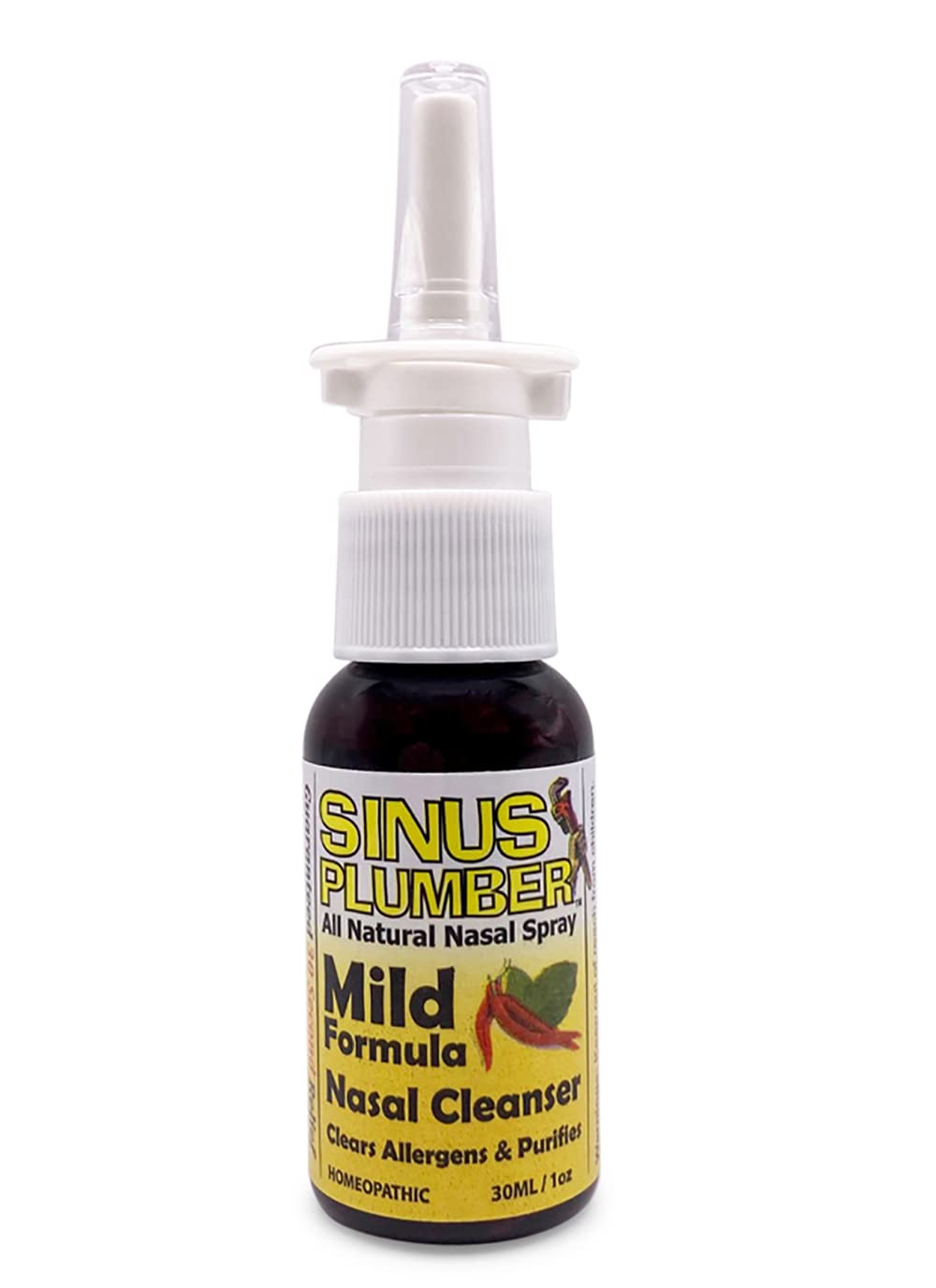 Sinus Plumber Allergy nasal spray, bouteille : nettoyage nasal quotidien efficace et pratique.