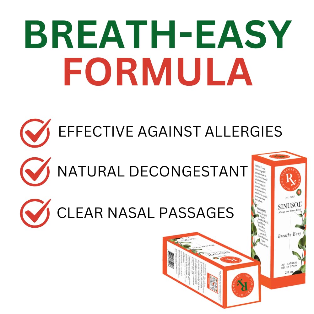 Sinusol Breathe Easy, flacon huiles essentielles montrant le soin des voies nasales