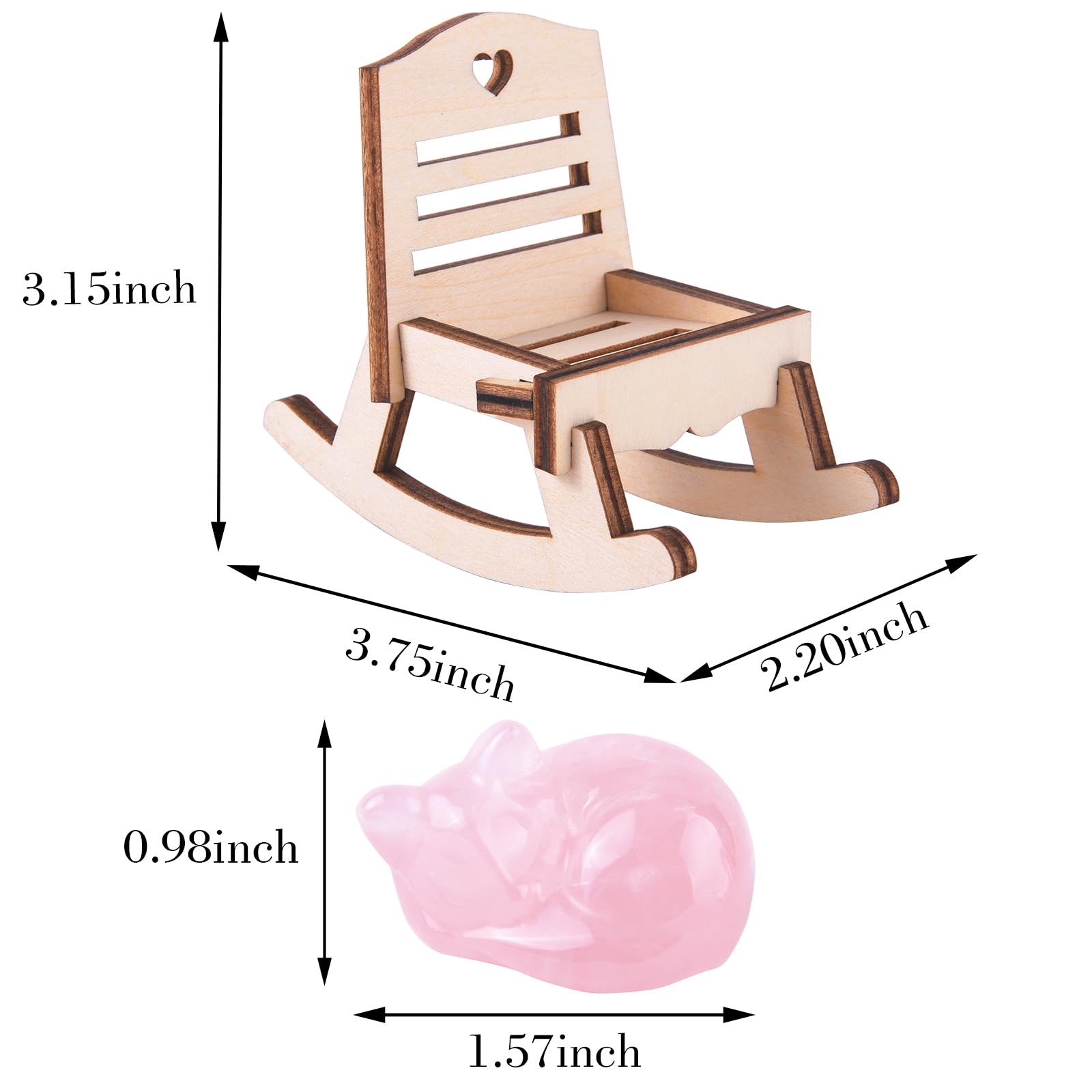 sirperice chaise-bercante-bois-presentation-cristaux, décor zen unique