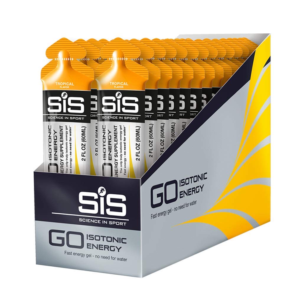 SIS Gel GO Isotonique étiquette sans gluten, pratique en course.