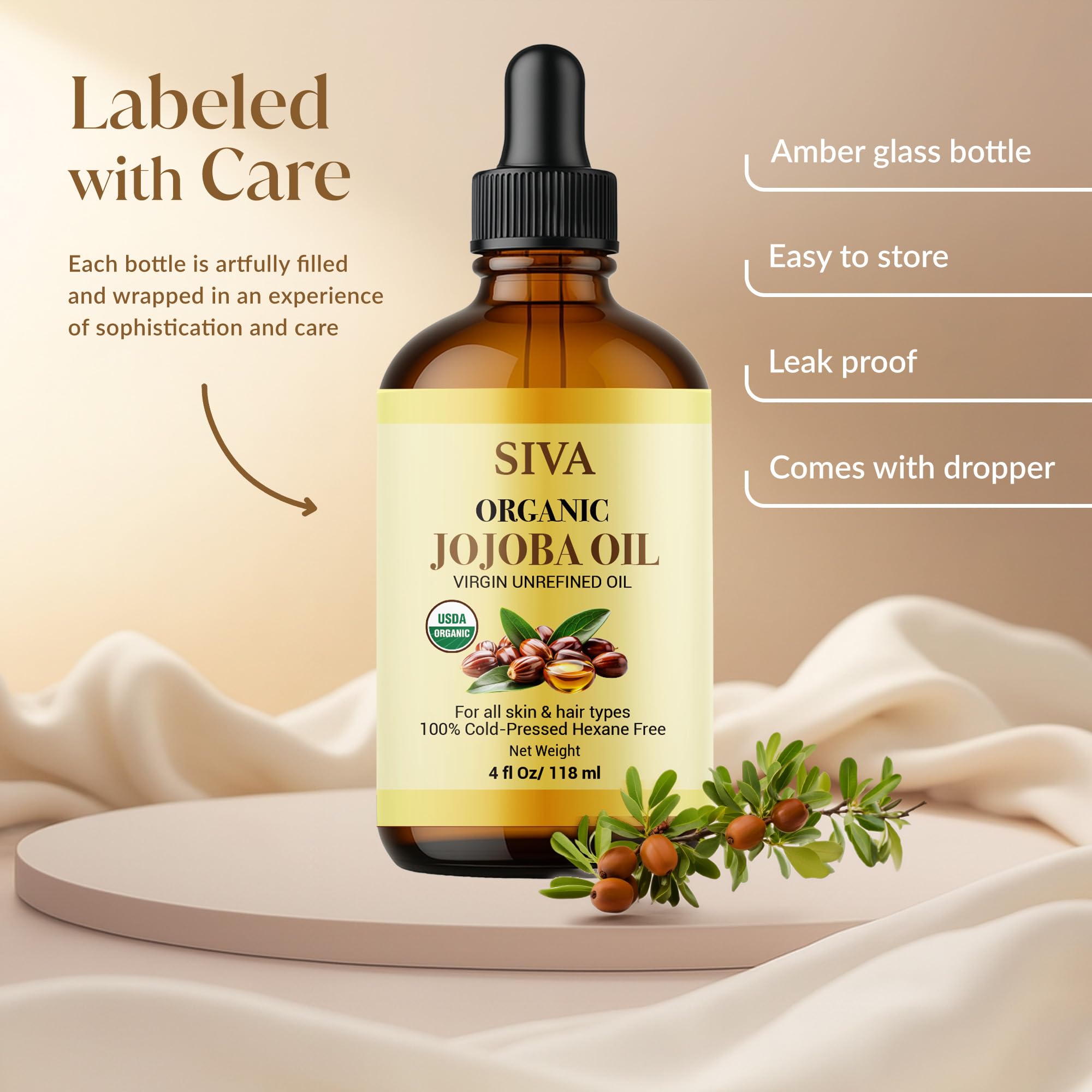 SIVA jojoba huile cheveux: soin du cuir chevelu et des longueurs
