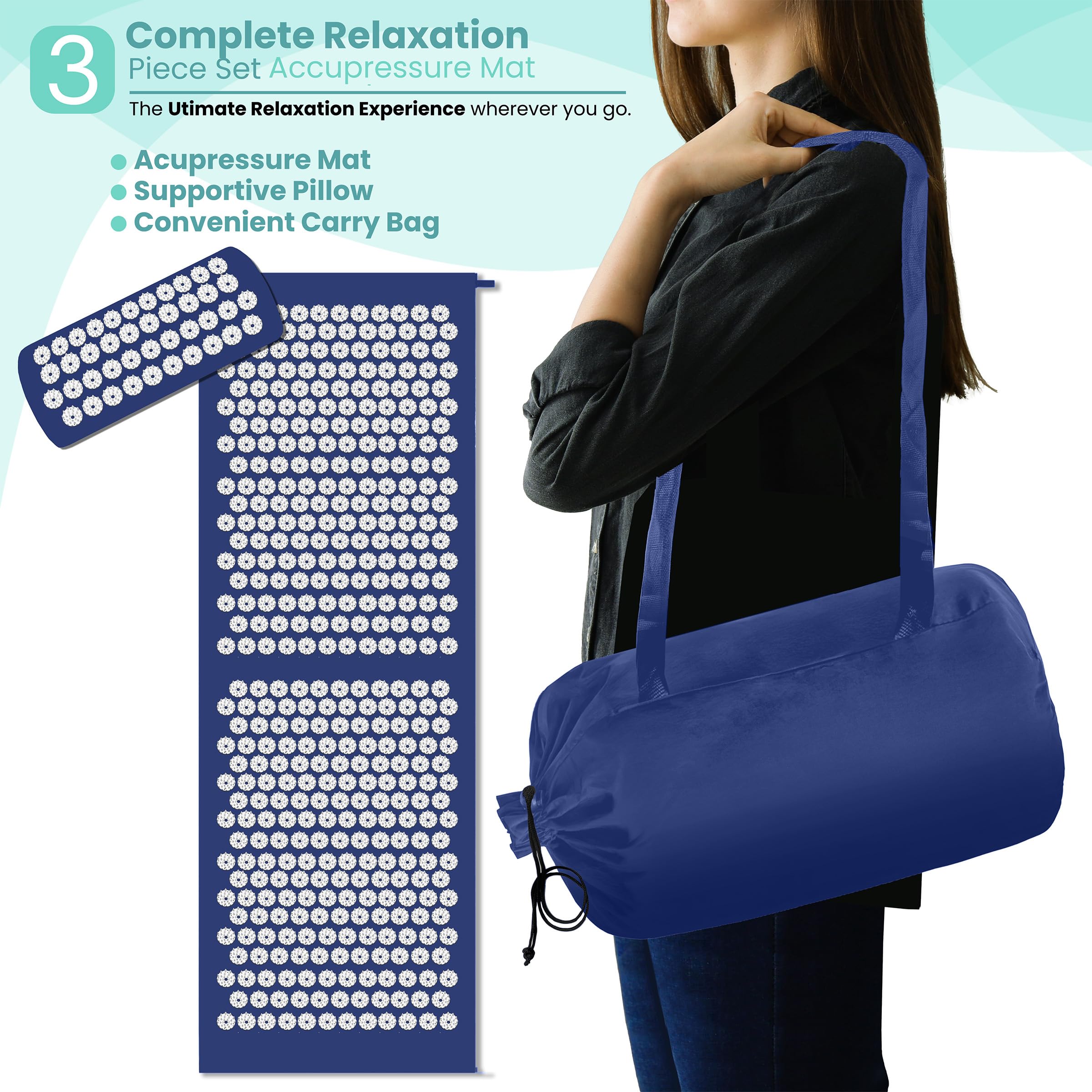 Sivan Health and Fitness coton ecologique et mousse pour tapis acupression.